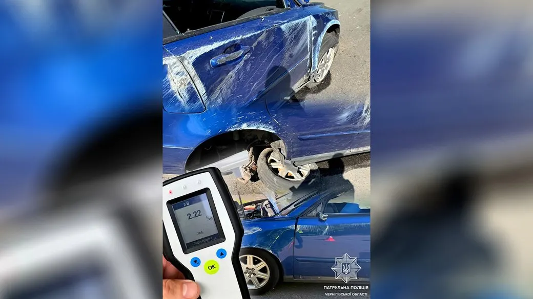 Перекинувся Volvo біля Рівнопілля: водій був п'яним, складено протоколи