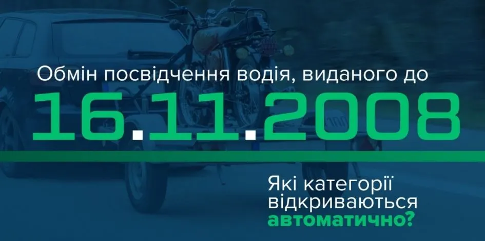 Обмін старих водійських прав: які категорії відкриють автоматично