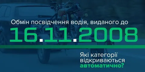 Обмін старих водійських прав: які категорії відкриють автоматично