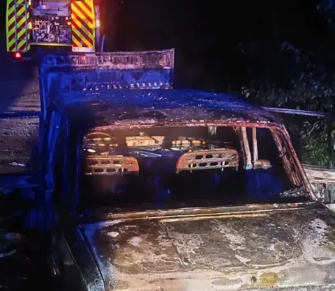 На Буковині під час руху загорівся автомобіль