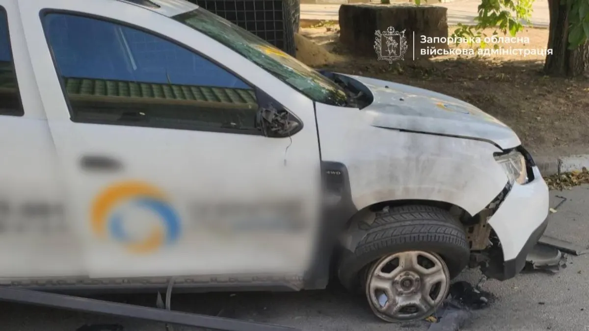 Удар по підприємству в Запоріжжі: пошкоджено службовий автомобіль